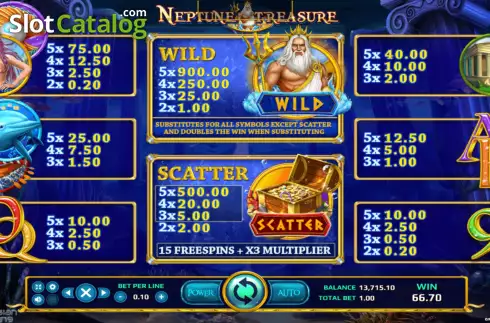 Ekran9. Neptune Treasure yuvası
