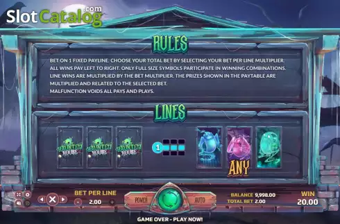 Bildschirm7. Haunted House (Eurasian Gaming) slot