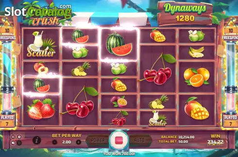 Win screen 2. Tropical Crush (Eurasian Gaming) slot