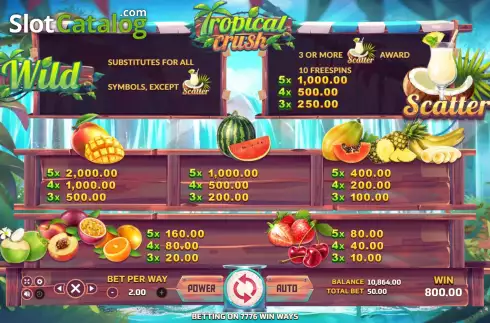 Ecran7. Tropical Crush (Eurasian Gaming) slot