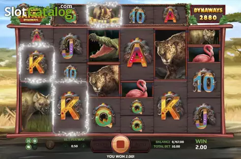 Win screen. Big Game Safari (Eurasian Gaming) slot