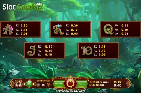 Paytable screen 2. Enchanted Forest (Eurasian Gaming) slot