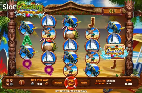 Reel screen. Beach Life (Eurasian Games) slot