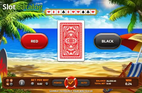 Risk game screen. Beach Life (Eurasian Games) slot