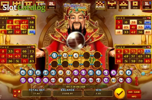 Win screen 2. Caishen Riches Bingo slot