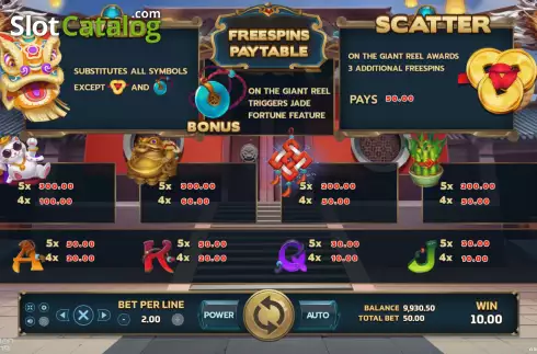 Paytable screen 2. Lucky Streak (Eurasian Gaming) slot