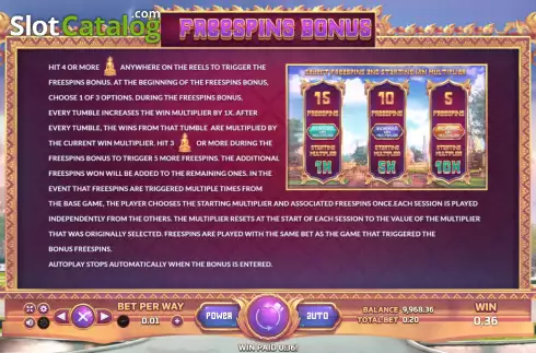 Bildschirm6. Talisman (Eurasian Gaming) slot