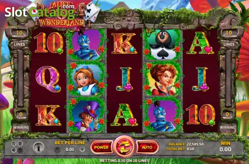 Reel screen. Alice in Wonderland (Eurasian Gaming) slot