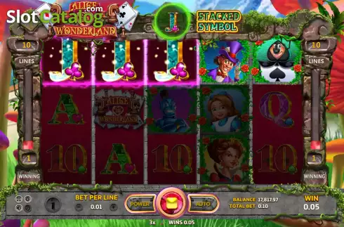 Win screen. Alice in Wonderland (Eurasian Gaming) slot