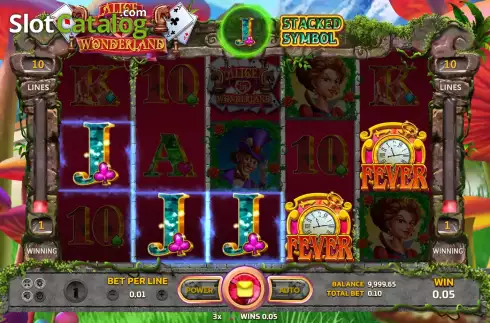 Win screen 2. Alice in Wonderland (Eurasian Gaming) slot