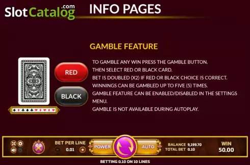 Gamble Feature screen. Pan Jin Lian 2 slot