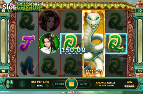 Win screen 2. Legend Of White Snake slot