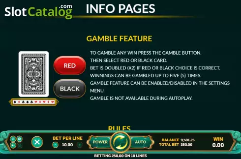 Gamble feature screen. Legend Of White Snake slot
