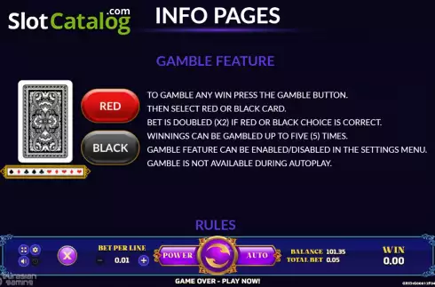 Gamble feature screen. Wizard Deluxe slot