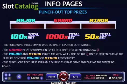 Game Rules screen 3. Ong Bak Deluxe slot
