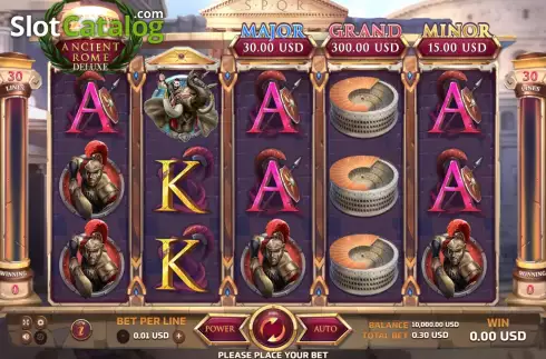 Game screen. Ancient Rome Deluxe slot