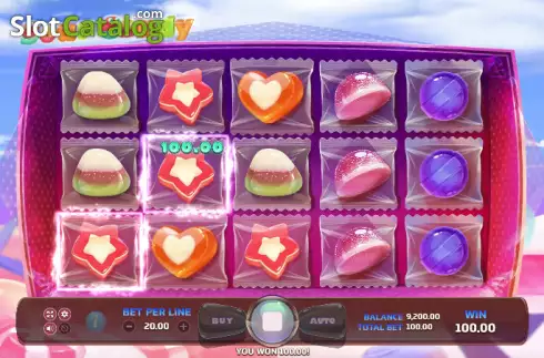 Win screen. Sour Candy slot