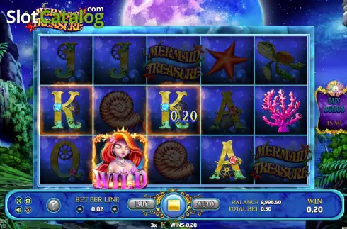 Win screen. Mermaid Treasure (Eurasian Gaming) slot