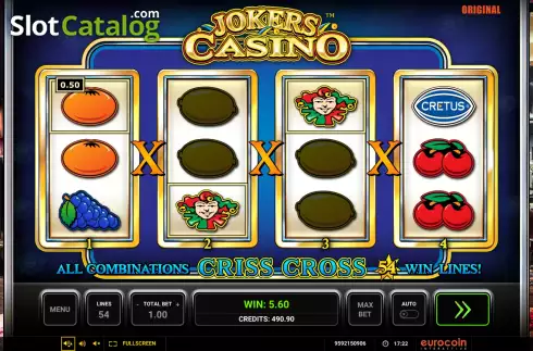 Win Screen 3. Jokers Casino slot