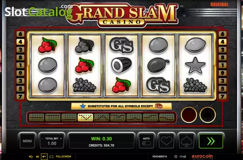 Schermo4. Grand Slam Casino slot