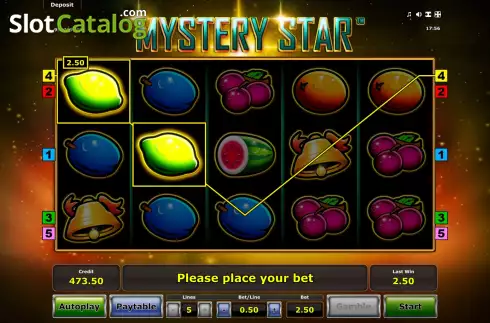 Bildschirm6. Mystery Star (Eurocoin Interactive) slot