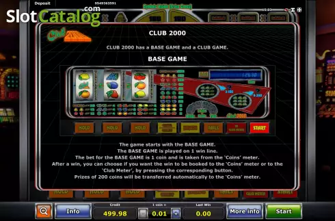 Schermo8. Club 2000 Casino slot