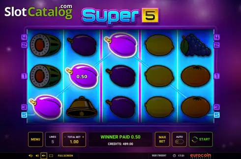 Win Screen 4. Super 5 (Eurocoin Interactive) slot