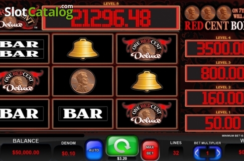 Reel Screen. One Red Cent Deluxe slot