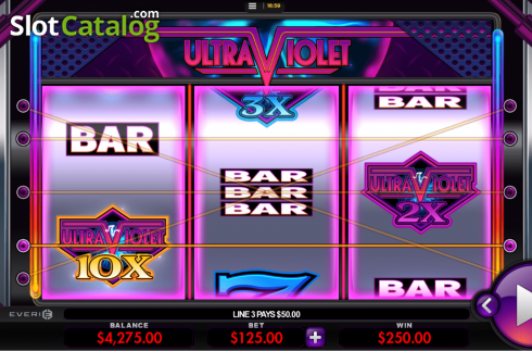 Win Screen 2. Ultra Violet slot