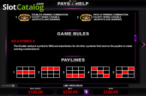 Paytable 1. Tiger 7s slot