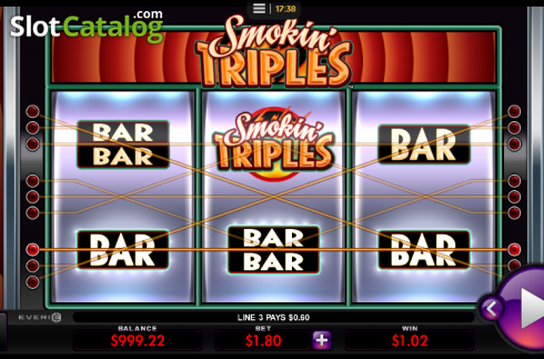 Win Screen 2. Smokin' Triples slot