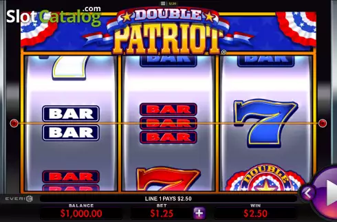 Win screen. Double Patriot slot