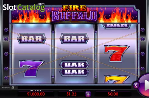 Reel screen. Fire Buffalo slot
