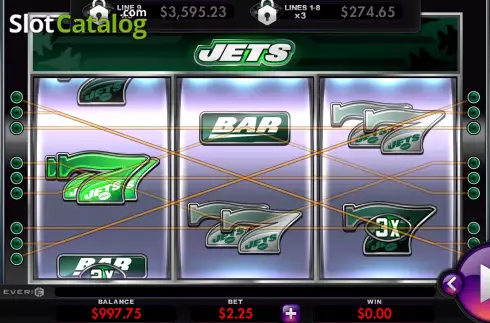 Game screen. New York Jets Deluxe slot