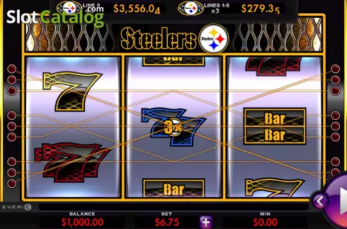 Game screen. Pittsburgh Steelers Deluxe slot
