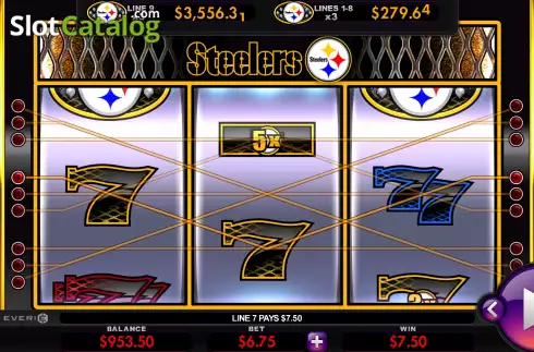 Win screen. Pittsburgh Steelers Deluxe slot