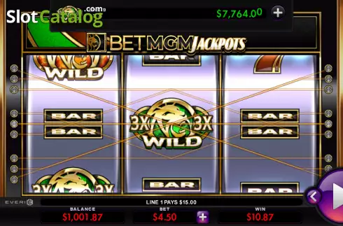 Win screen. BetMGM Jackpots slot