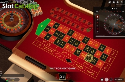 Game Screen. Auto Roulette VIP (Evolution Gaming) slot