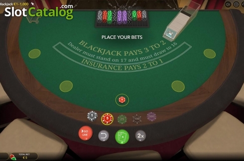Reels screen. First Person Blackjack (Evolution Gaming) slot