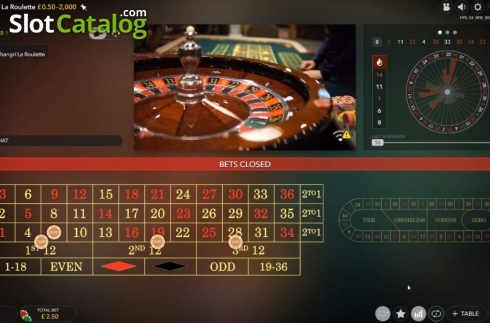 Game Screen. Shangri La Roulette slot