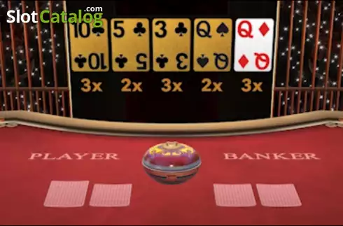 Game screen. First Person Golden Wealth Baccarat slot