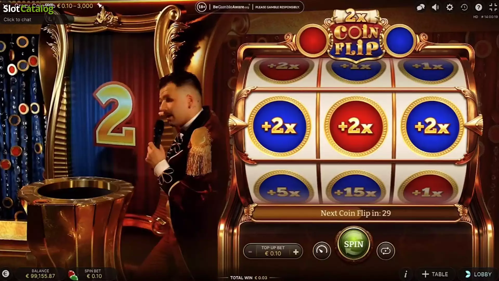 Como jogar Crazy Coin Flip ao vivo ᐈ screenshot do jogo