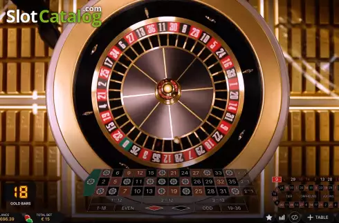 Game Screen 3. Gold Bar Roulette slot