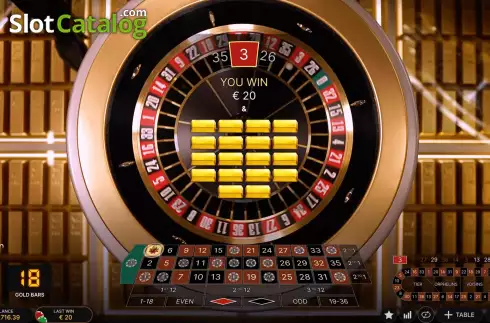 Game Screen 4. Gold Bar Roulette slot