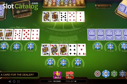 Ekran4. Oasis Poker Pro Series yuvası