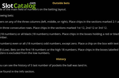 Game rules 2. American Roulette 3D (Evoplay) slot