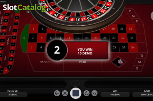 Win screen 2. French Roulette (Evoplay Entertainment) slot