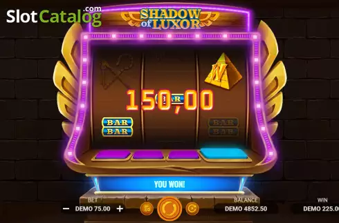 Win screen. Shadow of Luxor slot