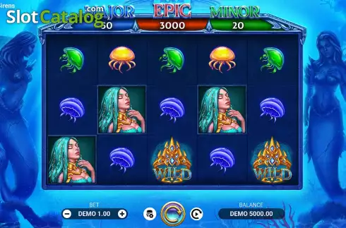 Game Screen. Gold of Sirens slot