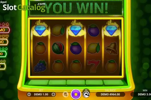 Scatters Win Screen. Burning Aces Jackpot slot
